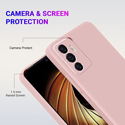 Image of LIRAMARK Silicone Soft Back Cover Case for Vivo V23e 5G / Vivo S10e 5G / Vivo Y75 4G (Silicone Pink)