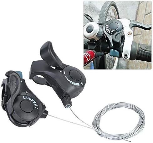 Broco 1 Pair Mountain Bike Split Dial Trigger Shifter Outdoor Mountain Bicycle TX-30 Thumb Gear Shifters 3X7 Speed Shift Lever and Set