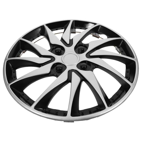 Cache moyeu PP Cabilock pour jantes acier de voiture noire et argent