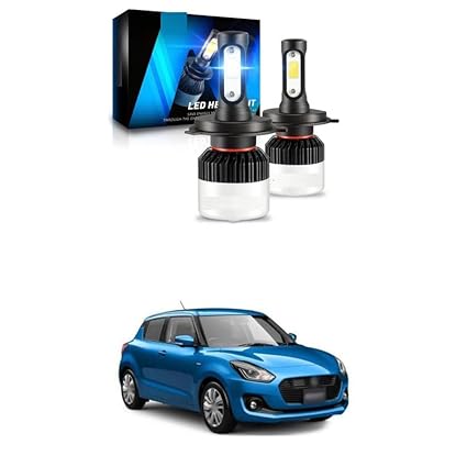 LOVMOTO H4 Car Led Headlight Bulbs Hi/Lo 72W 9000LM 6500K LED Fog Light Automotive Headlight Bulbs Auto Conversion Driving Lamp Cool White, (H4) Comfortable With Sw-ift