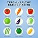 20 Pieces Play Vegetables Playset - Life-Sized Toy Food for Kids Kitchen, Healthy Farmer's Market Grocery Pretend Play Plastic Toy Set for Toddlers