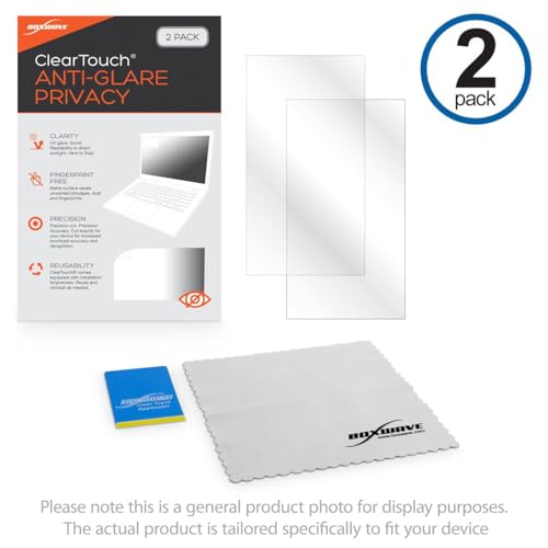 Image of BoxWave Screen Protector Compatible with SkyCaddie SX400 - ClearTouch Anti-Glare Privacy (2-Pack), Privacy Screen Protector Flexible Film Anti-Glare