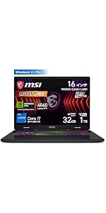 Amazon.co.jp: 【第14世代Core i7 & NVIDIA RTX 4070搭載】MSI