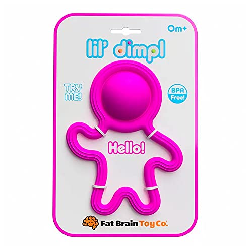 Image of Fat Brain Toys Lil Dimpl Pink - Popping Sensory Toy & Teether, Ages 0+
