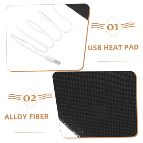Abaodam 2pcs Alfombrilla calefactora USB para reptiles miniatura 6