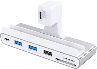 Qwiizlab USB C Hub, 6-in-1 Adapter, USB-C 5Gbps, USB-A 5Gbps, Card Readers 100MB/s, for 2021 iMac 24-inch M1