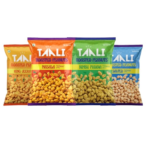 Image of Taali Roasted Peanuts | Try All Flavors | Crunchy Healthy Snacks | No Trans Fat, Gluten free, Roasted Not Fried (Pack of 4 x 140 /150 gms)(weight may vary)
