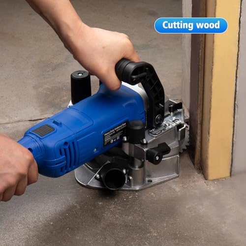 igooo Heavy-Duty Undercut Saw Jamb Saw Kit 1800W 2.5HP 120V 60Hz, with Two 6.5" Alloy Blade (Wood) and One Diamond Blade (Tiles and Masonary), 13ft Cord, Model EUS1800 - Thumbnail 5