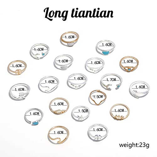 50% Off Long tiantian Stackable Boho Knuckle Rings Set