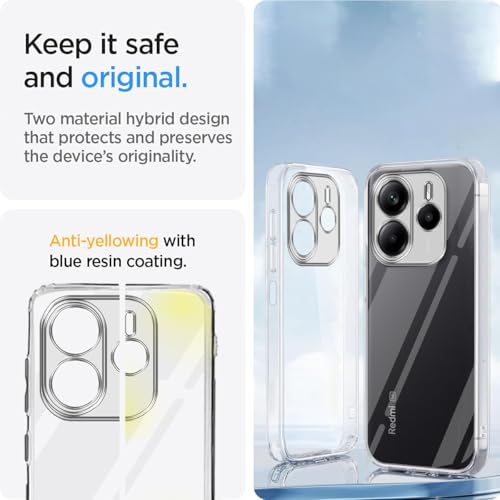 Image of Jkobi Back Cover for Redmi Note 14 5G | Redmi Note 14 SE (Silicone Clear Shockproof Case with Camera Protection | Soft and Flexible | Transparent)