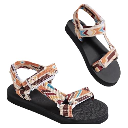 Womens Sandals Thick-soled large size beach sandals ethnic style women's sandals2