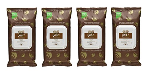 Yes To Coconut Cleansing Wipes, 25 Count (Pack of 4)