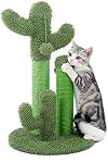 PAWZ Road Cactus Cat Scratching Post with Natural Sisal Ropes, Interactive Ball, Cat Scratcher for Cats and Kittens Green