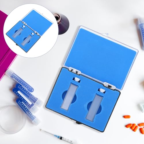 Cubeta de laboratorio de vidrio azul de alta transmisión de 5mm para espectrofotómetro de precisión 8