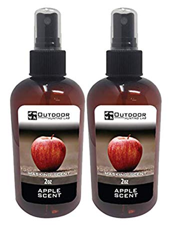 Outdoor Hunting Lab Apple Cover Scent for Deer Hunting â€“ Portable Deer Attractant - Deer Scents and Attractants Spray â€“ Scent Blocker for Stands, Hunting Gear & More - Deer Hunting Accessories (2Pack)