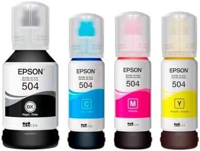 Kit 4 Refil Tinta T504 Epson L4150 L4160 L6161 L6191 L6171