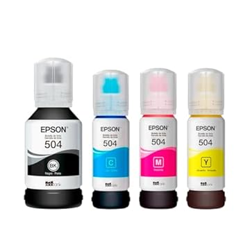 Kit 4 Refil Tinta T504 Epson L4150 L4160 L6161 L6191 L6171