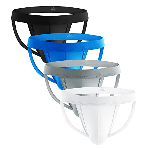 Men's Daily Jock Strap, Classic Jockstrap Mens Thong Underwear Athletic Supporter for Everyday Wear Black