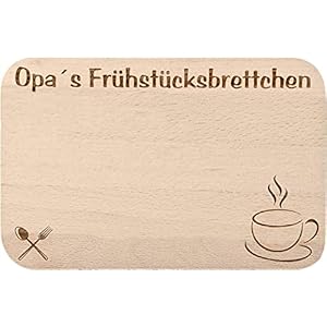 Frühstücksbrettchen / Frühstücksbrett mit Gravur für den Opa als Geschenk – aus Holz – Geschenkidee ideal zum Geburtstag…