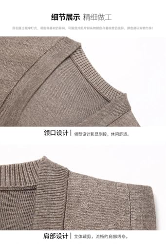 Men's Thickened Casual Sweater Tank Top Warm Knitted Sweater Vest Men's Knit Button Down Business Cardigan Sweater2