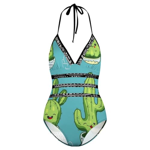 Monokini vert cactus pour vos vacances à la plage - 4