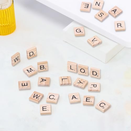 100 fichas de letras de madera miniatura 5