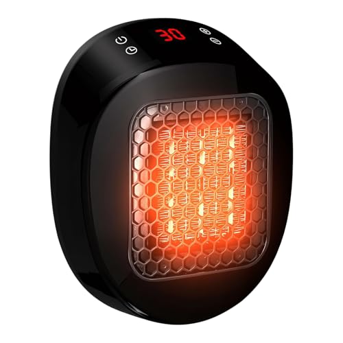 Vibhgtf Calefactor Cerámico – Enchufe con LED Calentador Eléctrico | Calefactor de Pared para Baño, Habitación, Casa, Oficina, Dormitorio, RV, Cabaña, Tienda, Sótano, Biblioteca, Estudiantes