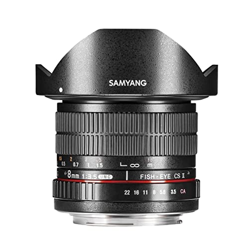 Samyang 7617   Objetivo para Minolta (distancia focal fija 8 mm, ojo de pez, diámetro: 121 mm) negro
