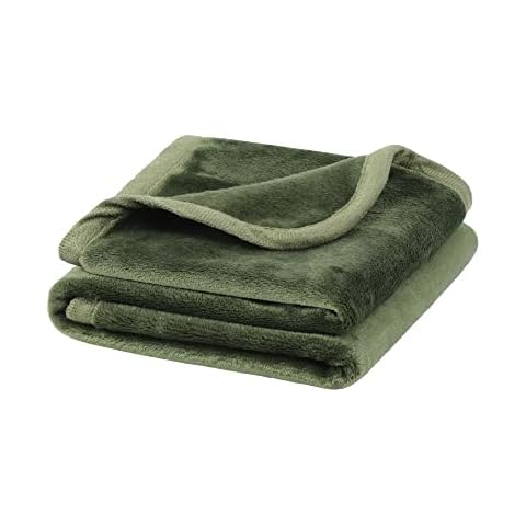 PiccoCasa Pet Dog Blanket Fluffy Fleece Soft and Warm Puppy Bed Blanket Throw Washable Cover Blanket Fern Green 60cm x 80cm Cover
