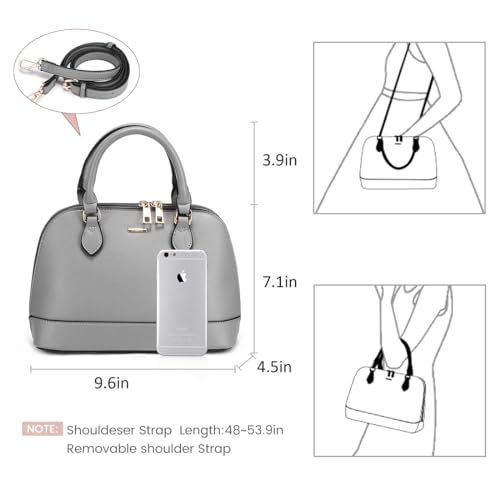 Image of LOVEVOOK Purse for Women Crossbody Bags Classic Double Zip Top Handle Dome Satchel Bag