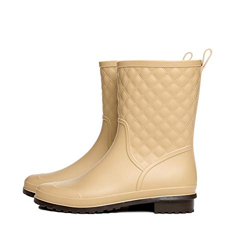 Gummistiefel Damen Regenstiefel Frauen Legero Halbschaft Flache Winterstiefeletten Plateau Wasserdicht Schuhe Wellington Boots rutschfest Schwarz Blau