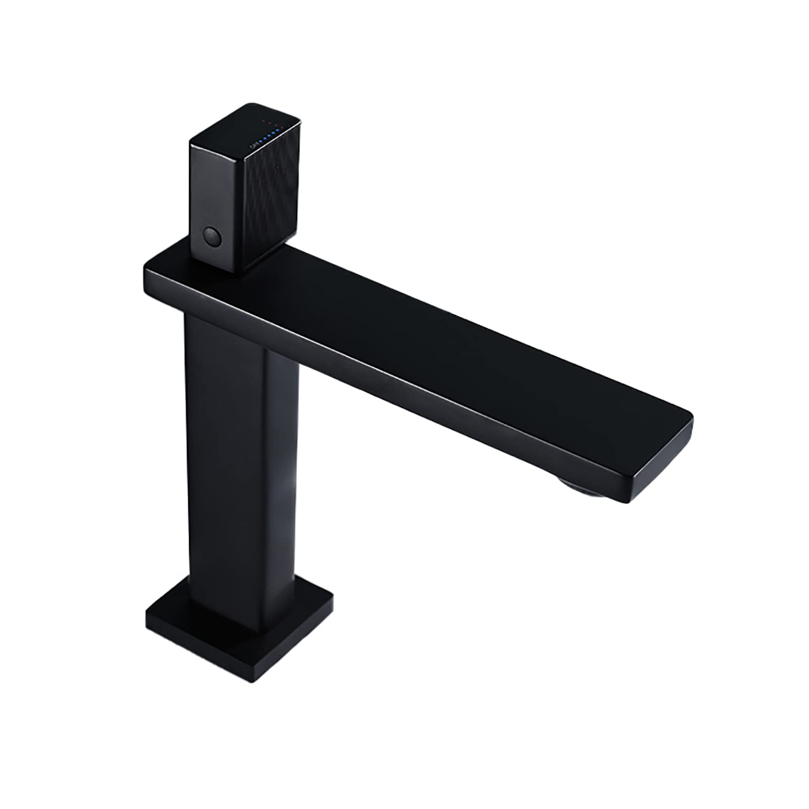 Mitigeur lavabo monotrou blanc et noir pour moderniser une salle de bain familiale