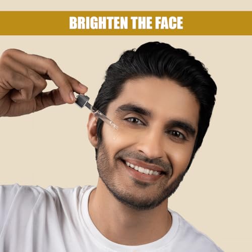 Image of The Man Company 40% Vitamin C Face Serum With Hyaluronic Acid | Boosts Collagen | Glowing & Brightening Skin | Soft, Smooth & Supple | All Skin Types - 10ml | Valentine gift Set for boyfriend