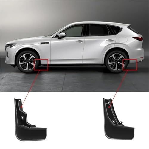 Mud Flaps Mazda CX-60 Anti-Projections Garde-Boue ABS Ultra-Résistant
