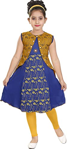 Image of Girls Casual Kurti and Legging Set (G909-P)