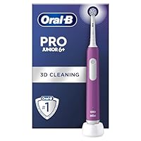 Oral-B Pro Junior Electric Toothbrush, 1 Purple Handle, 1 Toothbrush Head, Designed By Braun, For Ages 6+