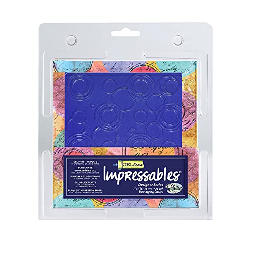 Gel Press Impressables 7" Embossed Overlapping Circles Block Printing 10815-SLM-01