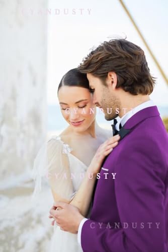 Wedding Tuxedo for Men Groom 3 Pieces Mens Suit Set Slim Fit Vest Pants Set One Button Blazer Peak Lapel Suit Men2