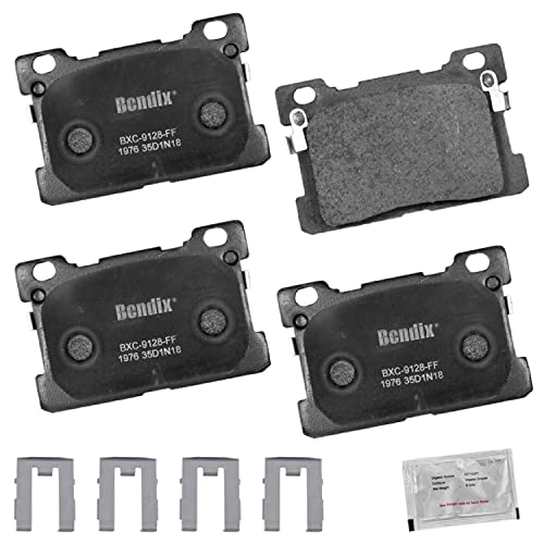 Image of Bendix Priority1 CFC1976 Ceramic Rear Brake Pads for Genesis G90 2018-2017