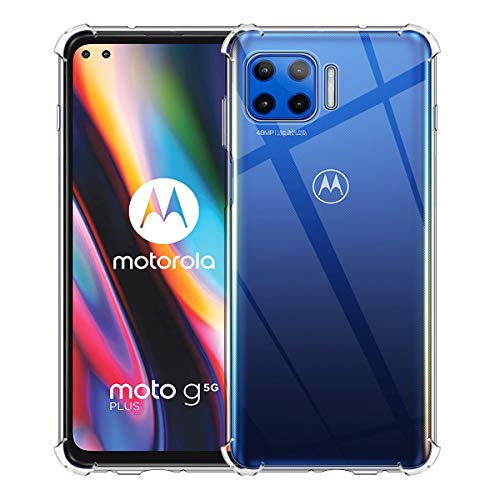 Aerku Funda para Motorola Moto G 5G Plus, Silicona [Ultra Slim] Funda Suave TPU Transparente, Resistente Anti-Arañazos Protectora Case Cover para Motorola Moto G 5G Plus