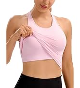 MathCat Longline Sports Bra for Women,Cropped Racerback Workout Tank Tops with Padded,Yoga Sports...