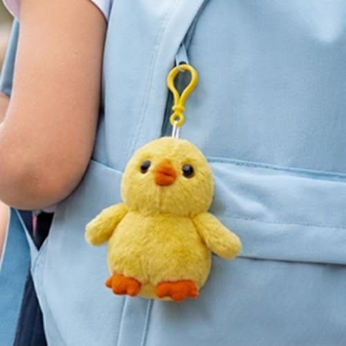 Image of Mirada Hanging Duck Soft Plush Toy | Yellow Stuffed Animal Keychain for Kids, Boys & Girls | Cute Mini Soft Toys, Stuffed Animals, Funny Toy, Gift Item, Bag Charm, Keyring, Return Gifts | 12cm