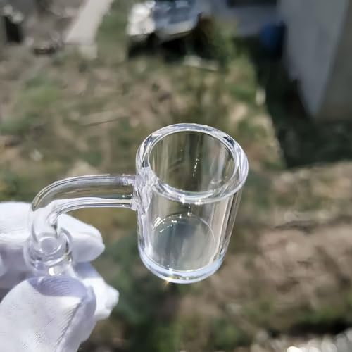 2 Pcs 1in Laboratory Borosilicate Glass Funnel with Right-Angle Buffer Zone - Clear Borosilicate Glass for Chemical Filtration & Liquid Transfer