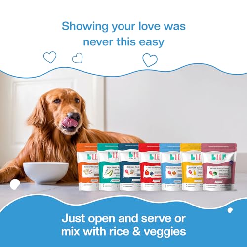 Image of BLEP Healthy Dog Food for Adult & Puppies | 7 Different Non Veg Zero Preservatives| Dog Trial Pack | Wet Dog Food | Complete Meal & Balanced | 700g | 7 Packs of 100g