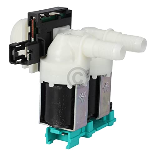 Electroválvula apta para Bosch 00606001 doble 180° 10 mm de diámetro para lavadora