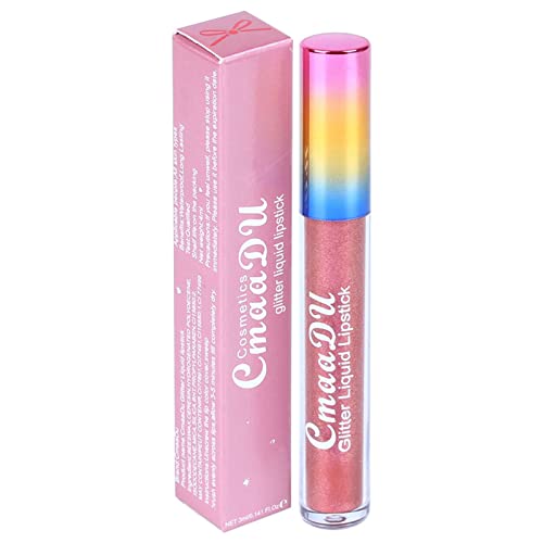 Sunlucky Matte To Glitter Liquid Lipstick Long Lasting Lips ,1Pc Diamond Red Glitter Sparkly Glossy Waterproof Lipstick Metallic Shimmer Brown Pink Lipgloss Lip Gloss For Women (E) #TOP1