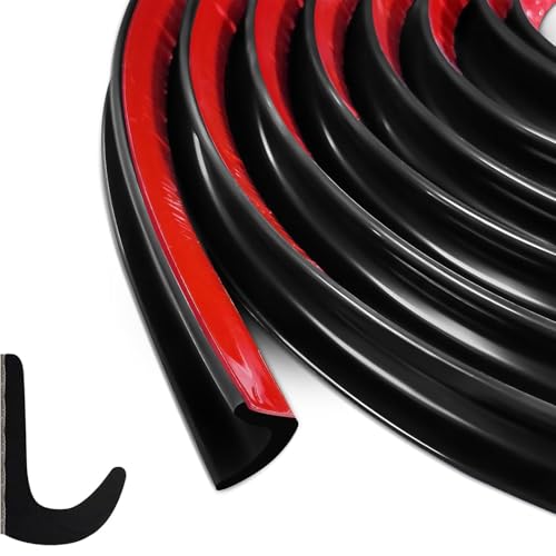 Yharnamite J Shape RV Rain Gutter, 10M Length Rubber Drip Strip with Adhesive Backing, Roof Rain Diverter Strip to Control Water Runoff, for Cars, Vans, Truck, Boat, RV (Black) by Yharnamite - Used condition - CA$31.31