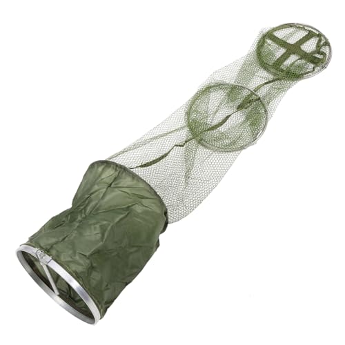 MOBUTOFU 折りたたみ式ナイロン製釣りネットケージ 軽量コンパクト設計 小魚 エビ カニ捕獲用 実用的で耐久性に優れ持ち運び簡単な折畳み漁