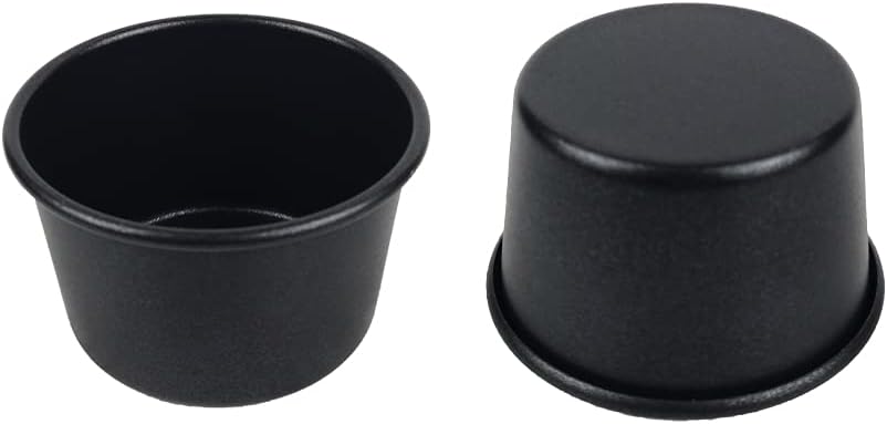 Air Fryer Muffin Pan Single Individual 1 Cup Heavy Duty Carbon Steel 3.1" with Nonstick Teflon Both Sides Coating for Baking Muffin Donut Tart Cupcake Accessory (Muffin, 3)
