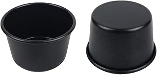 Air Fryer Muffin Pan Single Mini Individual 3.1" Nonstick Teflon Coated for Baking Muffin Donut Tart Cupcake Accessory Aluminum Carbon Steel (Muffin, 3)